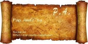 Pap Amáta névjegykártya