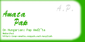 amata pap business card